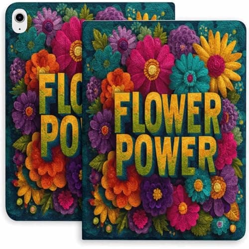 Flower Power Case for iPad 9th/10th/11th Gen,Mini 5/4/3/2/1(7.9in) Mini 6 (8.3in) Mini 7(8.3in),Air 4/5/6/7,Pro 11in(2020/2021/2022/2024) Auto Wake/Sleep