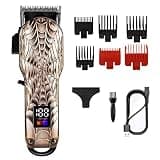 DAXXIN Hair Cutting Tool, Professional Barber Hair Clippers Home Hair Cutting Machine with LCD Display Adjustable Cone Rod Trimmer for Men Grooming Kit