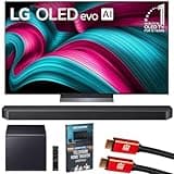LG 65 Inch C5 Series OLED evo 4K UHD Smart webOS TV (2025) OLED65C5PUA Bundle with Samsung Q-Series Soundbar 7.1.2ch Subwoofer, 2X HDMI Cable and Deco Gear Home Theater Beginner's Guide