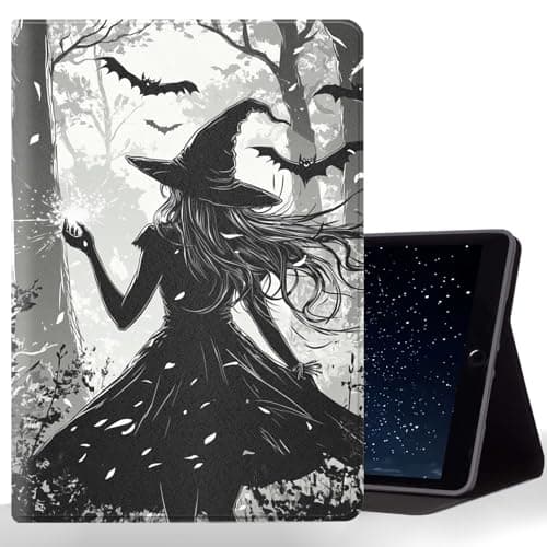 CMZLFHKO Tablet Case for iPad Pro 13 Inch M5/M4 (2025/2024,8th/7th Generation),Shockproof Protective Cover with Stand,Auto Wake/Sleep,Halloween Witch