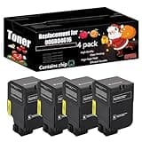 Compatible for Xerox 006R04616 006R04617 006R04618 006R04619 Toner Cartridge Work for Xerox VersaLInk C620 C625 Printers, with Chip, High Yield 9000 Pages, Clear Printing (4 Pack Black)