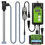 LINGLONGTEMP 240V 3500W Fully Submersible, Electric Hot Tub & Large Swimming Pool Portable immersion Water Heater with Temp Control and GFCI for Baptismal, above ground pool, inflatable pool & Bathtub