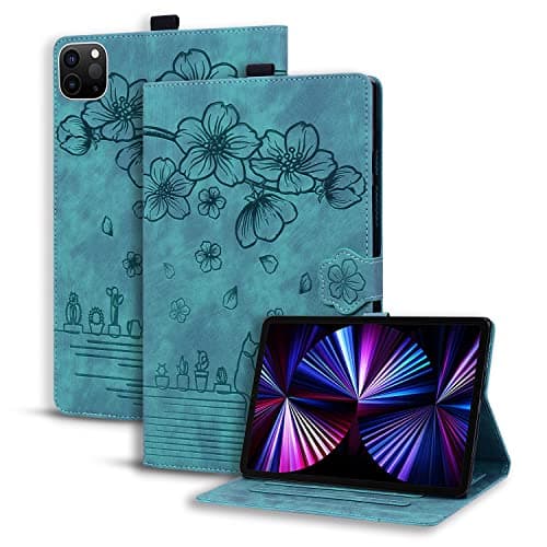 OYNLFWT Case for iPad Air 11 Inch M4/M3/M2 (2026/2025/2024), Slim Lightweight PU Leather Folio Cover Foldable Stand, Green