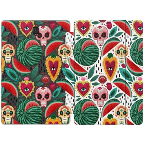 Cavka Case Compatible for Samsung Galaxy Tab S8 2022 S7 S6 Lite 2020 S5e S4 A8 A7 10.4 A 10.5 10.1 S3 9.7 S2 8.0 Sacred Hearts Mexican Dead Skull Stand Day The of Print Magnetic Creative Closure