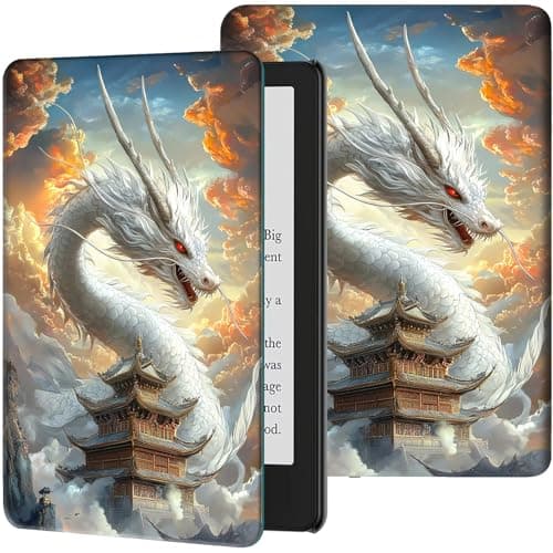 Case for 10.2" Kindle Scribe (2024/2022 Release) Slim Lightweight PU Leather Folio Adjustable Multi-Angle Smart Shell Cover with Auto Wake/Sleep for 10.2" Amazon Kindle Scribe E-Reader, Dragon Chinese