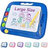 SGILE Toddler Toys for Kids, Large Magnetic Drawing Board for Birthday Gift, Toys for 1 2 3 4 Year Old Girls Boys, Etch & Sketch Pad with 4 Stamps, Learning and Educational, 16 ×13 in, Blue