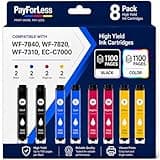 Remanufactured for Epson 812XL Ink cartridges Combo Pack 812 XL for Workforce Pro WF-7840 WF-7820 WF-7310 EC-C7000 Printer 2 Black 2 Cyan 2 Magenta 2 Yellow 8 Pack