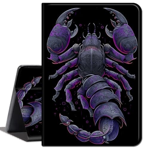 Case for iPad Air 11-inch M3 (2025) / M2 (2024), iPad Air 5th (2022) / 4th Generation (2020) 10.9 Inch,Slim Soft Shockproof TPU Silicone Protective Back Shell Case,Purple Scorpion