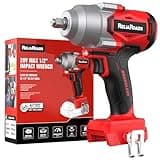 ReliaRoads 900 Ft-lbs Cordless Impact Wrench, 1/2 Inch Impact Gun Compatible MilWauke 18V Battery, Brushless Constant High Torque Impact Driver with 3 Speed, Tool Only (No Battery Included)