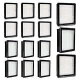 15 Pcs 107315 HEPA Filter Replacement Compatible with ProTeam Coach Pro 10 SC Pro 6 GoFree Flex Pro and ProVac FS 6, Washable Reusable Vacuum Filters