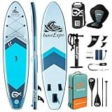 InnoExpo Inflatable Stand Up Paddle Boards with Premium Accessories, Wide Stable SUP Paddle Board Design, Non-Slip Comfort Deck for Youth & Adults (Marine/Kayak Seat, 11'x33''x6'')