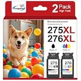 Yongairuink PG-275XL CL-276XL Replacement for Canon 275 and 276 Ink Cartridges Black Color Combo Pack for TS3722 TR4700 TR4720 TS3700 TS3522 TR4722 TS3500 TS3700 TS3522 Printer, 2-Pack PG275 XL CL276