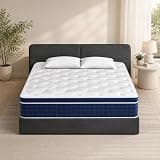 Vipeve 10 Inch Mattress – Hybrid with Pocket Coils, Motion Isolation, Reinforced Edge, Breathable Foam & Linen Sides – Medium Firm Bed in a Box(Full)