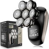 Head Shavers for Bald Men: 5-in-1 Electric Razor with 7D Floating Blades - IPX7 Waterproof Grooming Kit, Detachable Magnetic Head, 90-Min Wet Dry