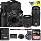 Canon EOS R5 Mark II Mirrorless Camera with RF 24-105mm f/4-7.1 + RF 75-300mm f/4-5.6 Lens STM| 45MP Full Frame Sensor 8K Video Recording | for Professional Creators + 128GB Card + Camera Case