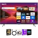 Roku 75R6C7KIT1 75 inch Class Plus Series 4K QLED Mini LED Smart TV Dolby Vision HDR10 Plus 120Hz WiFi Voice Remote HD
