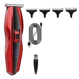 DAXXIN Hair Clippers, Professional Hair Clipper Cordless Hair Trimmer Hair Cutting Machine Electric Cutting Machine Trimmer for Men(Red)