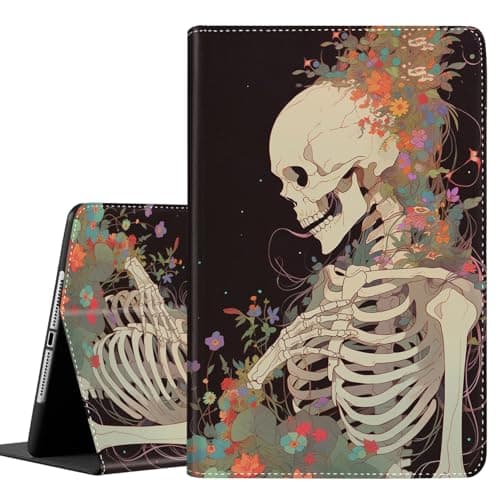 Case for Samsung Galaxy Tab S10 Lite/ S10 FE 2025/ S9 FE 5G 10.9 Inch/Tab S9 11 Inch 2023, Durable Shockproof Protective Cover for Galaxy Tab S10 Lite ,Skeleton with Flower Skull