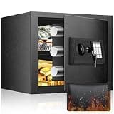 9.84'' H Home Safe Box, Small Safe with Fireproof Waterproof Bag