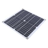 Fafeicy 15W Monocrystalline Silicon Solar Panel Portable Solar Charger with Suction Cups Carabiners for Outdoor Camping Travel Phone Charging