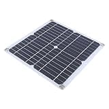 Fafeicy 15W Monocrystalline Silicon Solar Panel Portable Solar Charger with Suction Cups Carabiners for Outdoor Camping Travel Phone Charging