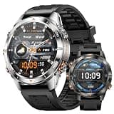 KT80 Smart Watch with Bluetooth Calling, Heart Rate Monitor, Pedometer, Sleep Tracking, IP68 Waterproof, Built-in Flashlight