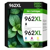 W.L.M 962XL Ink Cartridge Combo Pack, 4-Pack High Yield, Compatible with HP OfficeJet 9010 9012 9015 9020 9025, Black Cyan Magenta Yellow