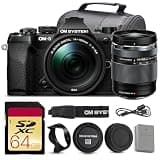 OM SYSTEM OM-5 Mark II Mirrorless Camera w/ 14-150mm f/4-5.6 II Lens Bundle (Black) | 20MP Sensor, 5-Axis IBIS, Weather-Sealed Body & 4K Video | for Travel & Outdoors (V210072BU000) + 64GB Card + Bag