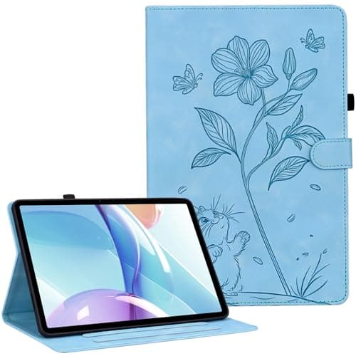 KEFBWAO Case for iPad Pro 13-inch (M5) 2025 / (M4) 2024, Auto Wake/Sleep Multi-Angle Viewing Protective Cover with Pencil Holder, Sky Blue