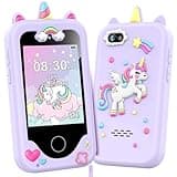 Kids Smart Phone for Girls, Christmas Birthday Gifts for Girls Age 3-10 Kids Toys Cell Phone, 2.8" Touchscreen Toddler Learning Play Toy Phone with Dual Camera, Game, Music Player, 8GB Card Purple