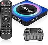 Android 13.0 TV Box 2026, Android Box with 4GB RAM 64GB ROM RK3528 Quad-Core 64bit Cortex-A53 chip, Support 8K UHD Videos,2.4G/5G Dual WiFi Bluetooth 5.0 with Mini Backlit Keyboard
