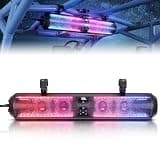 KEMIMOTO UTV Sound Bar 28 Inch ATV Soundbar 4X Subwoofers LED Party Lights Bluetooth Golf Cart Sound Bar 2X Tweeters Compatible with Polaris RZR Can-Am X3 Defender CFMOTO for 1.56"- 2.25" Roll Cage