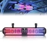 KEMIMOTO UTV Sound Bar 28 Inch ATV Soundbar 4X Subwoofers LED Party Lights Bluetooth Golf Cart Sound Bar 2X Tweeters Compatible with Polaris RZR Can-Am X3 Defender CFMOTO for 1.56"- 2.25" Roll Cage