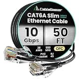CableGeeker CAT6A Slim Ethernet Cable 50FT