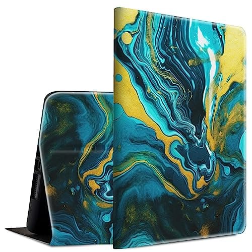for Samsung Galaxy Tab A9 Plus/A11 Plus Case 11 inch 2023/2025 Release Lightweight Smart Case Adjustable Stand Protective Cover with Auto Wake/Sleep - Green Marble