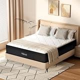 CHABATREE Full Size 14 Inch Hybrid Mattress, Mattress in a Box with Individual Pocket Springs & High Density Foam, Medium Firm, Fiberglass Free, Lumbar Support & Pressure Relief,White