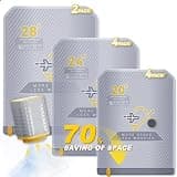 10-Pack Vacuum Bags for Travel with Wireless Rechargeable Pump, Carry-on Size Compression Packing Bags for Luggage & Suitcase, Space Saver for Clothes & Clothing, 10 Combo Travel Size, Fast 3S Vacuum