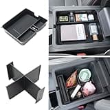 PIMCAR 2-Piece Center Console Organizer & Armrest Divider Set for 2023-2026 Honda Pilot, 2024-2026 Honda Passport/Ridgeline, Custom Fit Durable ABS Plastic Storage Tray