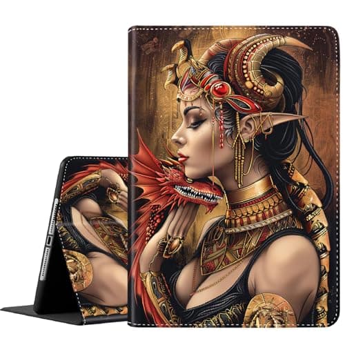 FDHHKJUKO Case for iPad (A16) 11th Generation 11 Inch (2025), for iPad 10th Generation 10.9 Inch (2022), Slim Folding Stand Cover with Auto Wake/Sleep, Dragon Mother