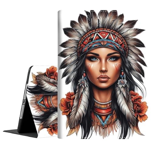 Yuxcfhjfe Case for Samsung Galaxy Tab S9 11 Inch 2023 Relase SM-X710/X716B/X718U, Multi-Angle Stand Smart Protective Cover, Shockproof Case Auto Sleep/Wake, Indian Woman