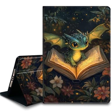 Bxgolkgd Tablet Case for Microsoft Surface Go 4/3/2/1 10.5 Inch,Shockproof Stand Cover with Heat Dissipation,Auto Wake/Sleep Function,Cute Dragon Reading Book