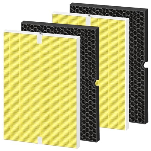 Pulluty 116130 5500-2 Pet Care Air Purifier Filter H Replacement for Winix 5500-2 AM80 Plasmawave Air Purifier H13 True HEPA Carbon Filter,2 Set