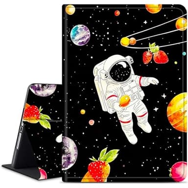 Dikoer for Samsung Galaxy Tab E 9.6" 2015 (SM-T560/T561/T565/T567) Tablet Case, Multiple Viewing Angles & Kickstand Back Case Drop Protection Smart Cover, Planet Man
