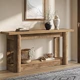 Tribesigns 63" Farmhouse Console Table, Narrow Long Sofa Table Behind Couch