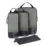 BAGSMART 4 Set Compression Packing Cubes for Travel, Lightweight Vacation Travel Essentials for Women, Travel Accessories for Suitcase Organizer Bags Set, Durable Luggage Organizer Travel Bags