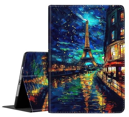 Case for iPad Pro 11 Inch 4th/3rd/2nd/1st Generation 2022/2021/2020/2018, Fit Also iPad Air 4/5 th 10.9 inch Adjustable Stand Auto Sleep/Wake,Eiffel Tower Painting
