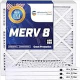 WholesaleHVACDirect 13.5x10.5x1 Air Filter (MERV 8) (4-Pack) King Dust & Allergy Control AC Furnace Filters, MADE IN USA, HVAC, Pleated, Electrostatic (Actual Size: 13.5 x 10.5 x .75)