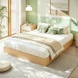 GarveeTech Wood Platform Bed Frame - Wooden Bed Frame Without Headboard, Minimalist Low Profile Platform Base with Sturdy Wood Slat Support, No Box Spring Needed & Easy Assembly