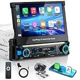 2026 Single Din Touchscreen Car Stereo with Wireless CarPlay&Android Auto