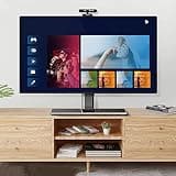 TV Stand tv Wall Mount TV Stand Mount, Table Top TV Stands for 32 to 65 Inch Flat Screen TVs, Height Adjustable, with Tempered Glass Base